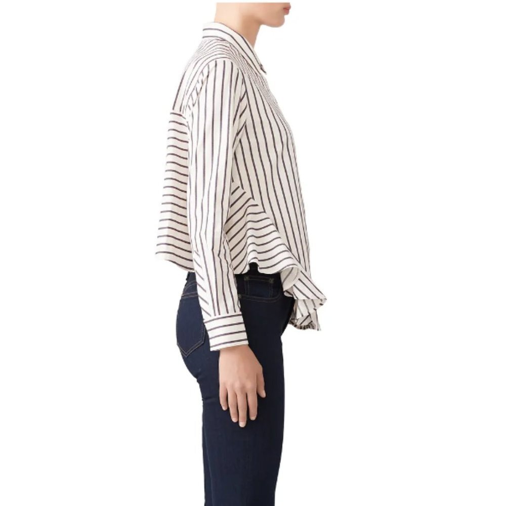 Drew Dillone Button Down Striped Size Medium - image 3